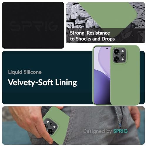 SPRIG Compatible with Oppo Reno 14 Premium SilkTone Back Cover Drop Tested Shock Proof Mobile Case for Men, Women, Boys and Girls with Camera Protection (Mint Green) - Image 2