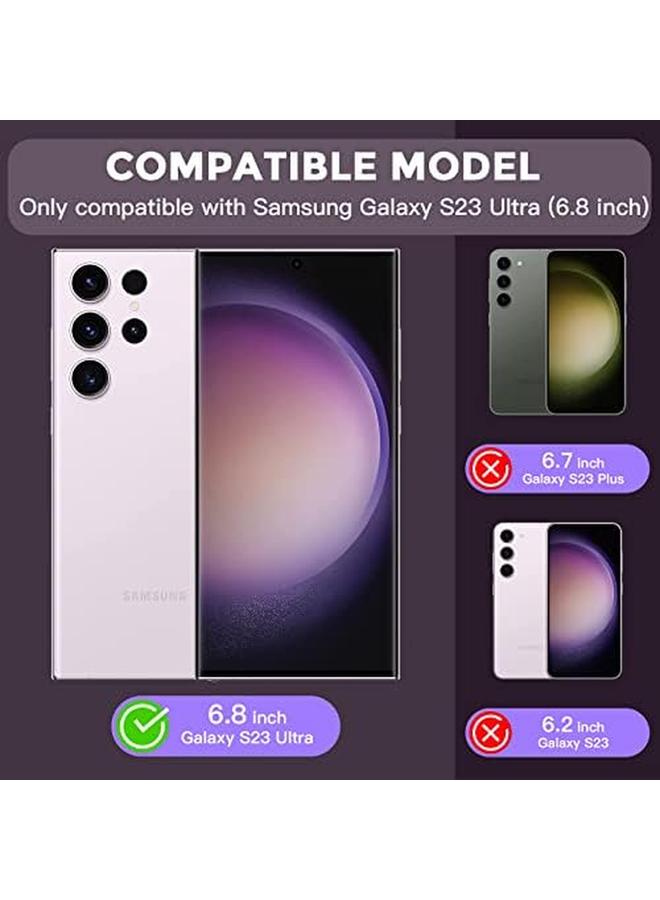 erorex 3 Plus 2 Compatible For Samsung Galaxy S23 Ultra Screen Protector With Camera Lens Protector Support Fingerprint Unlock 3D Curved Anti Scratch Tempered Glass Protector For Samsung S23 Ultra  - Image 2