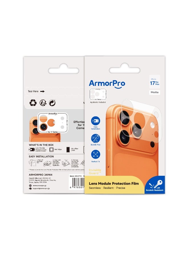 ArmorPro iPhone 17 Pro Max Lens Protection Film Clear - Image 1