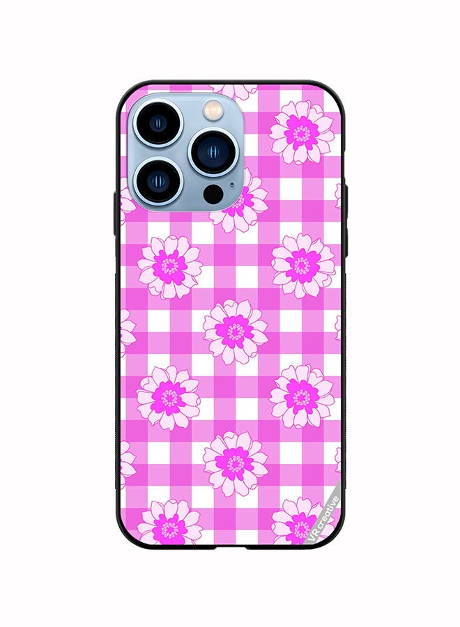 VR CREATIVE Protective Case Cover For Apple iPhone 14 Pro Max Checkered Pattern Gingham Design Multicolour - Image 1