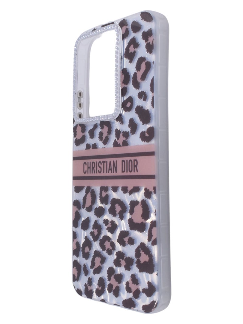 Dior Plastic Back Cover with Strass For Oppo Reno 13 Pro - CHRISTIAN DIOR LOGO - Image 3