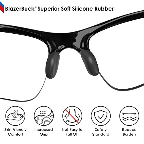 BLAZERBUCK Replacement Nose Pads Nose Piece for Oakley Flak 2.0/Flak 2.0 XL/Flak 2.0 Asian Fit/Flak XS/Flak XXS Sunglasses - Black - Image 3
