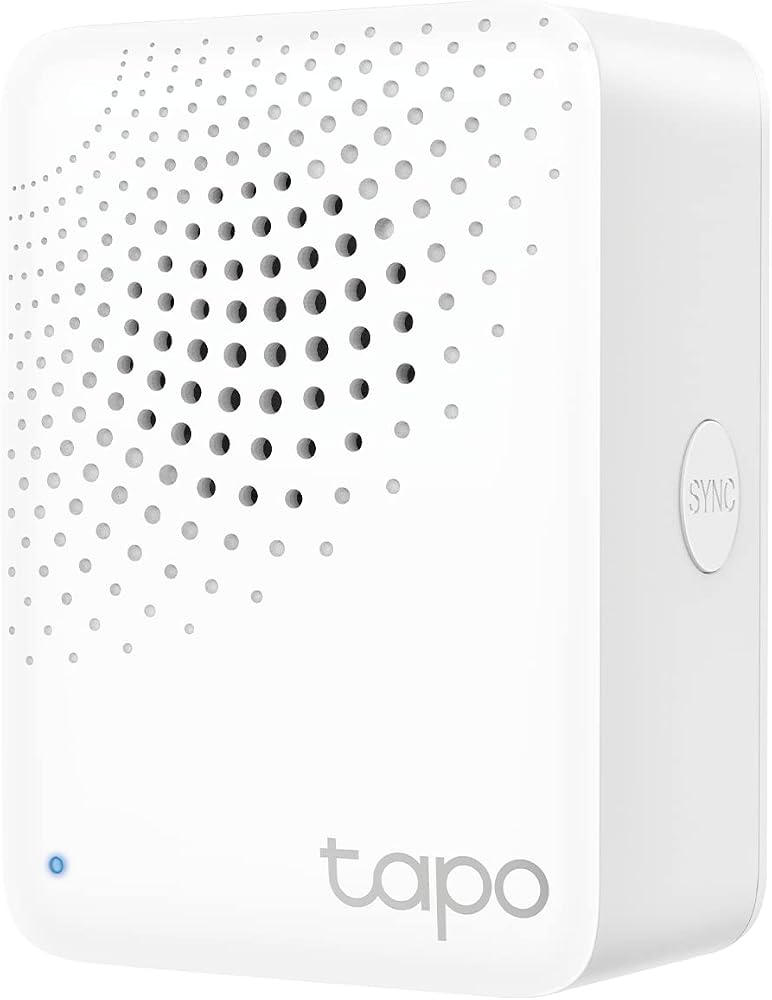 تابو مركز تحكم ذكي من TP-Link Tapo مزود بجرس مدمج، يتطلب شبكة Wi-Fi بتردد 2.4 جيجاهرتز، يوفر اتصالات طويلة المدى وموثوقة مع أجهزة Tapo الذكية، ويستخدم بروتوكول لاسلكي منخفض الطاقة (Sub-1G)، ويمكنه التواصل مع ما يصل إلى 64 جهازًا ذكيًا. Tapo H100 - Image 1