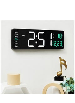 Digital Wall Clock,16 Inch Large Digital Wall Clock, Large Display with Remote Control,Automatic Brightness Digital Alarm Clock with Indoor Temperature,Date,Week - pzsku/Z717BD8BFE0F34382FC15Z/45/_/1708227132/00bcd68e-8ed0-464c-95b6-8e422243ff55