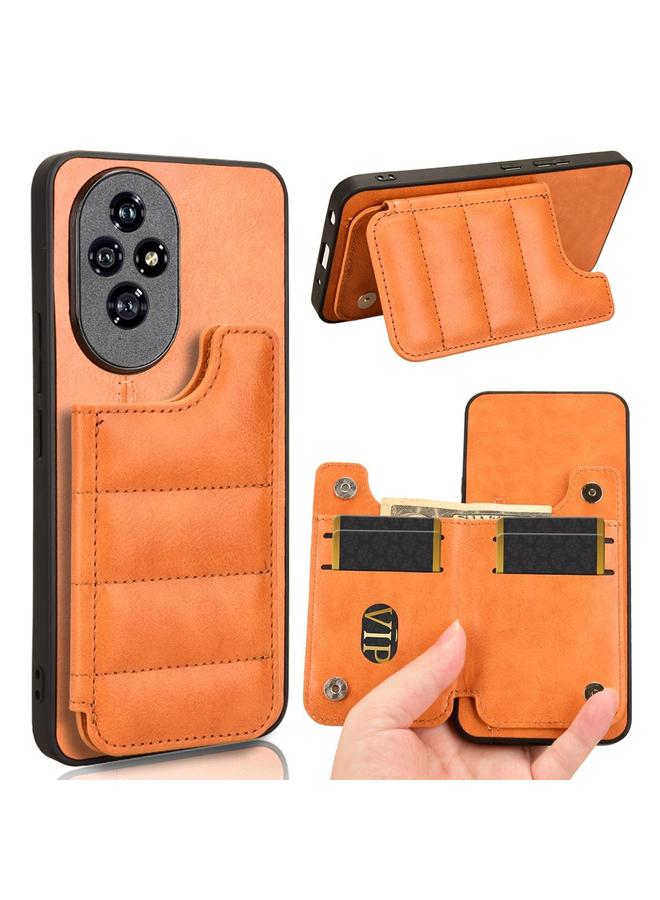 S-TOP Case For Honor 200 Pro Cow Pattern Sewing Card Bag Phone Case - Image 1