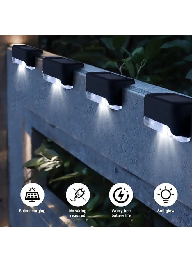 12Pcs Black Solar Step Lights Outdoor LED Deck Lights For Garden Path - Image 2