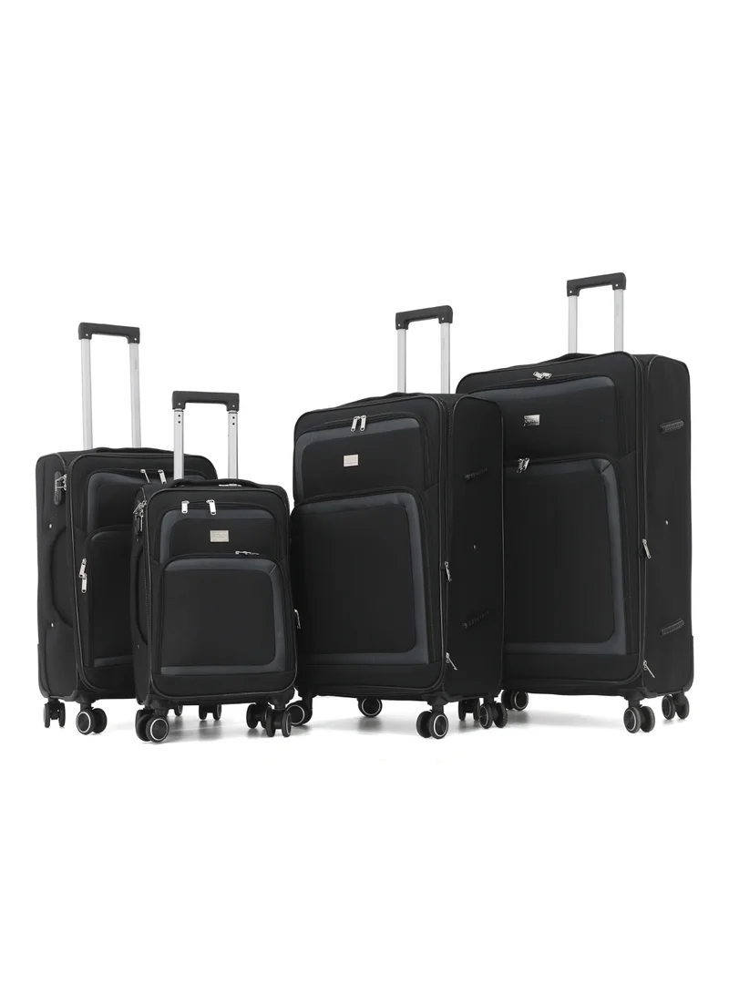 Capital CAPITAL 4-Piece Soft Luggage Set (20/24/28/32 Inch), Expandable, 4 Wheels