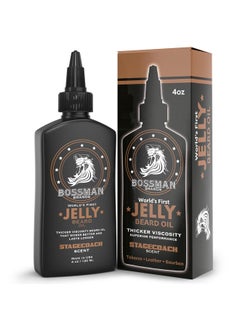 Beard Oil Jelly (4Oz) - Beard Growth Softener, Moisturizer Lotion Gel With Natural Ingredients - Beard Growing Product (Stagecoach Scent)