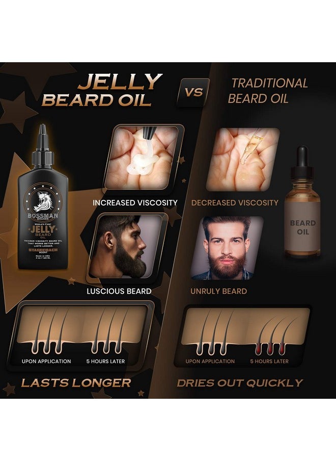 bossman - Beard Oil Jelly (4Oz) - Beard Growth Softener, Moisturizer Lotion Gel With Natural Ingredients - Beard Growing Product (Stagecoach Scent) - Image 1