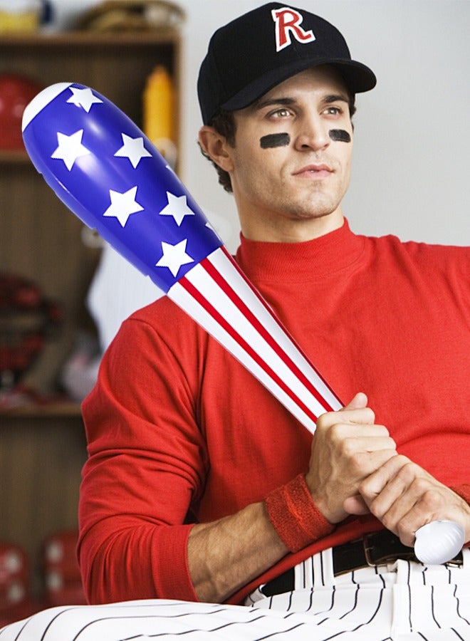 GROIC 3 Pcs Set of Inflates Baseball Beach Ball Baseball Bat Inflates,  Including Beach Ball Baseball and 2 Inflatable Baseball Bat, Kids Baseball Pool Toys for Pool Beach Fun Sports Game - Image 3