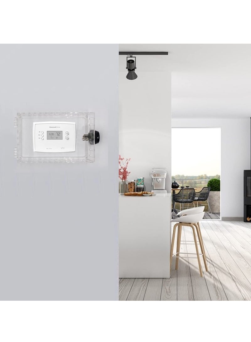 SYOSI Large Universal Thermostat Lock Box with Combination Lock Clear Thermostat Guard for Wall Fits Thermostats 6.5 X 4.6 X 2.1in or Smaller (1PCS) - Image 2