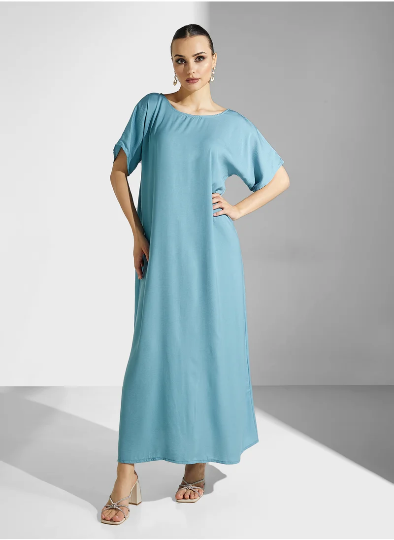 هيا كلوزيت Open Front Flared Sleeve Abaya