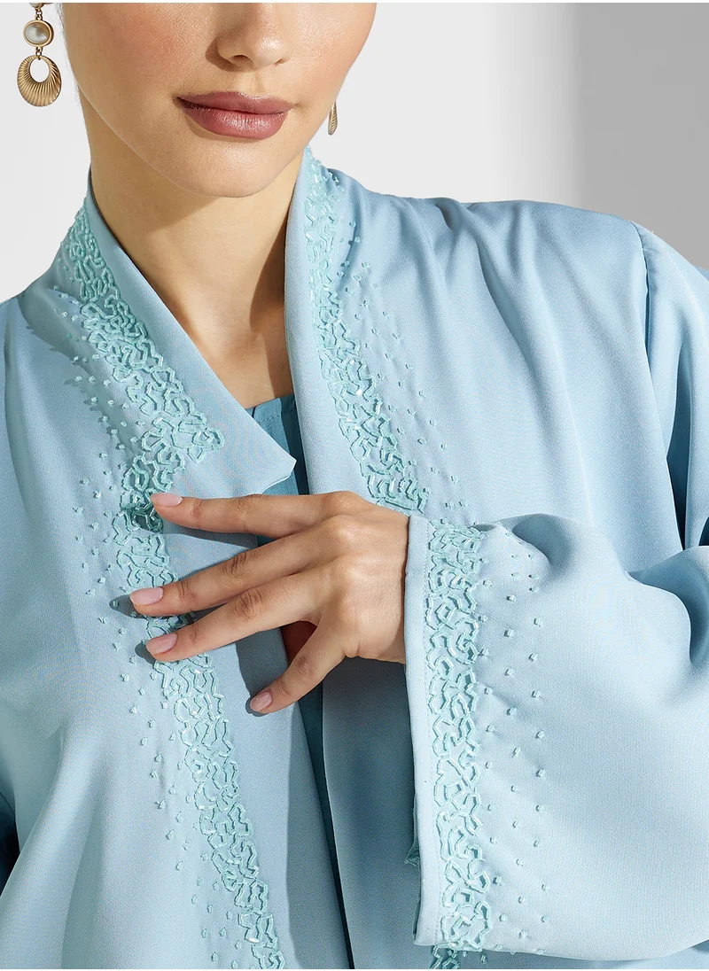 هيا كلوزيت Open Front Flared Sleeve Abaya