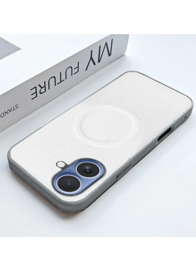 Wtech Apple iPhone 17 5G 2025 Luxury High Quality Magnetic Silicone Sides Case Cover (MCRPSN) - White - Image 4