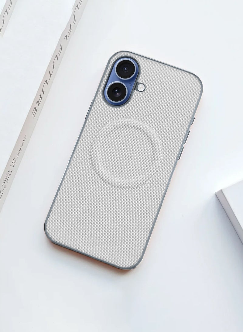 Wtech Apple iPhone 17 5G 2025 Luxury High Quality Magnetic Silicone Sides Case Cover (MCRPSN) - White - Image 3