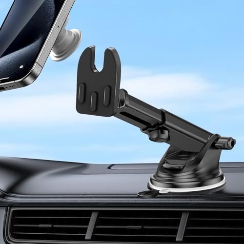 JCTRIWAY Car Mount for Pop Socket, Dashboard Windshield Car Phone Holder Compatible with Popsocket, Powerful Suction Cup Car Phone Mount Fits All Smartphones with Pop Grip - Image 1