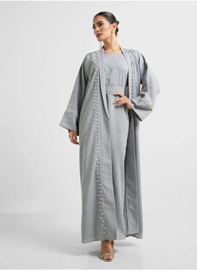 Khizana Abaya With Inner Dress & Sheila  - Image 4