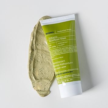 KORRES KORRES Santorini Grape Skin Refining Mask with Volcanic Sand Pore Refining with Activated Carbon Capsules Salicylic Acid BHA Vegan 70 ml - Image 4