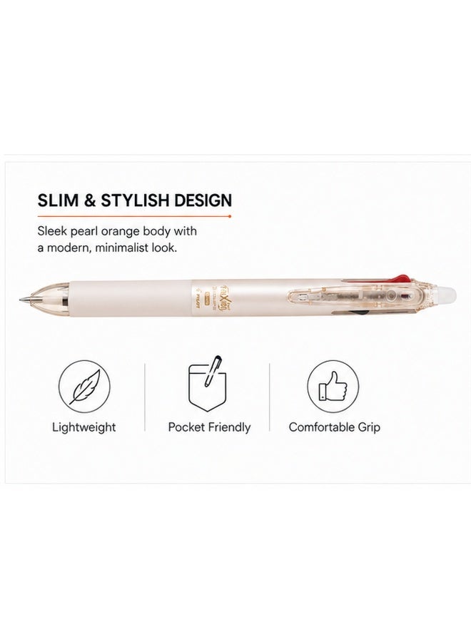 PILOT FriXion Ball 3 Slim Erasable Tri-Colour Pen LKFBS60UFPO, 0.38 mm, Pearl Orange, Gel Ink, 1 pen for planners - Image 4
