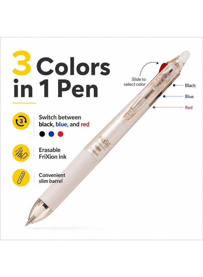 PILOT FriXion Ball 3 Slim Erasable Tri-Colour Pen LKFBS60UFPO, 0.38 mm, Pearl Orange, Gel Ink, 1 pen for planners - Image 2