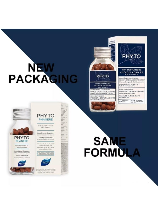 Phyto Phytophanere Capsules for Hair and Nails - 120 Capsules - Image 1