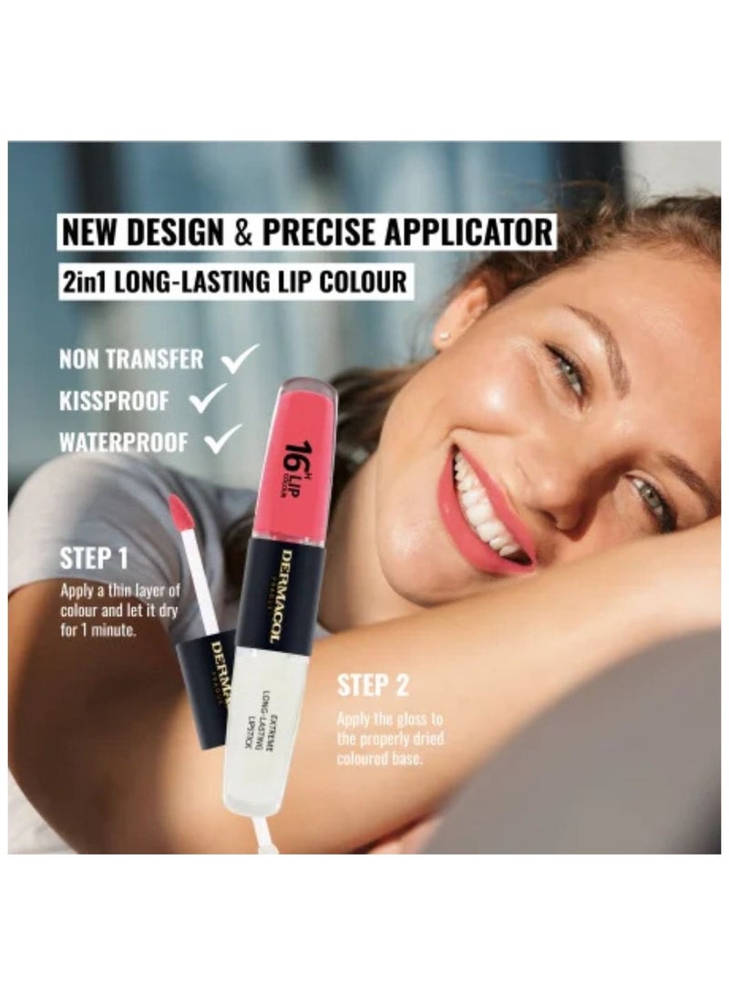 ديرماكول 16H أحمر شفاه 2 في 1 يدوم طويلاً، 22.7.1 مل - Image 3