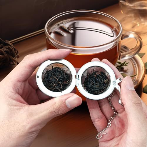 YOIYINI Stainless Steel Mesh Tea Infuser, 2.1 inch Tea Ball with Honey Bee Pendant Tea Strainer Tea Diffuser Tea Steeper for Filtering Tea,Tea Infusers for Loose Tea (Bee, 2PC) - Image 5