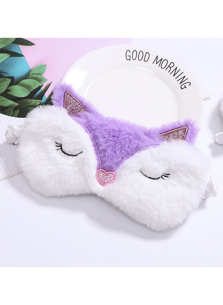 general 3D Super Soft Comfortable Eye Mask, Animal Eye Mask, 4 Pieces Cute Sleeping Mask Soft Fluffy Plush Sleeping Mask for Sleep Travel Naps - Image 3