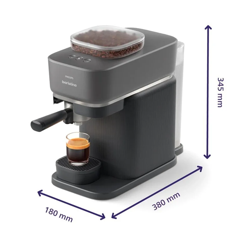 Philips Philips Baristina Semi-Automatic Espresso Machine, Black - BAR300/60