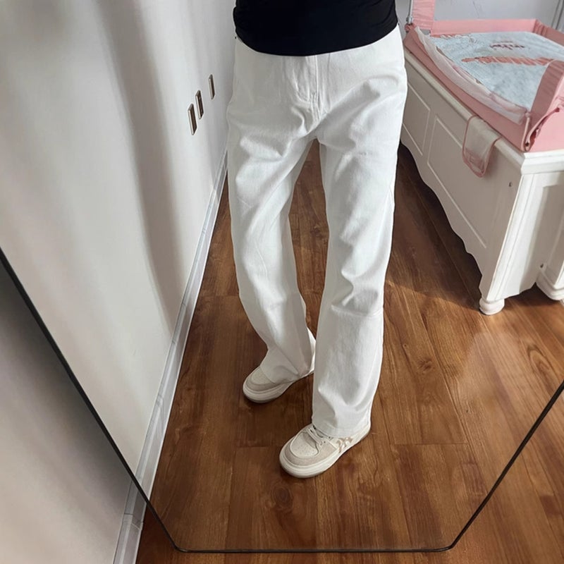 Unisex Classic Denim Jeans Loose Fit Daily Outdoor Wear - Image 1