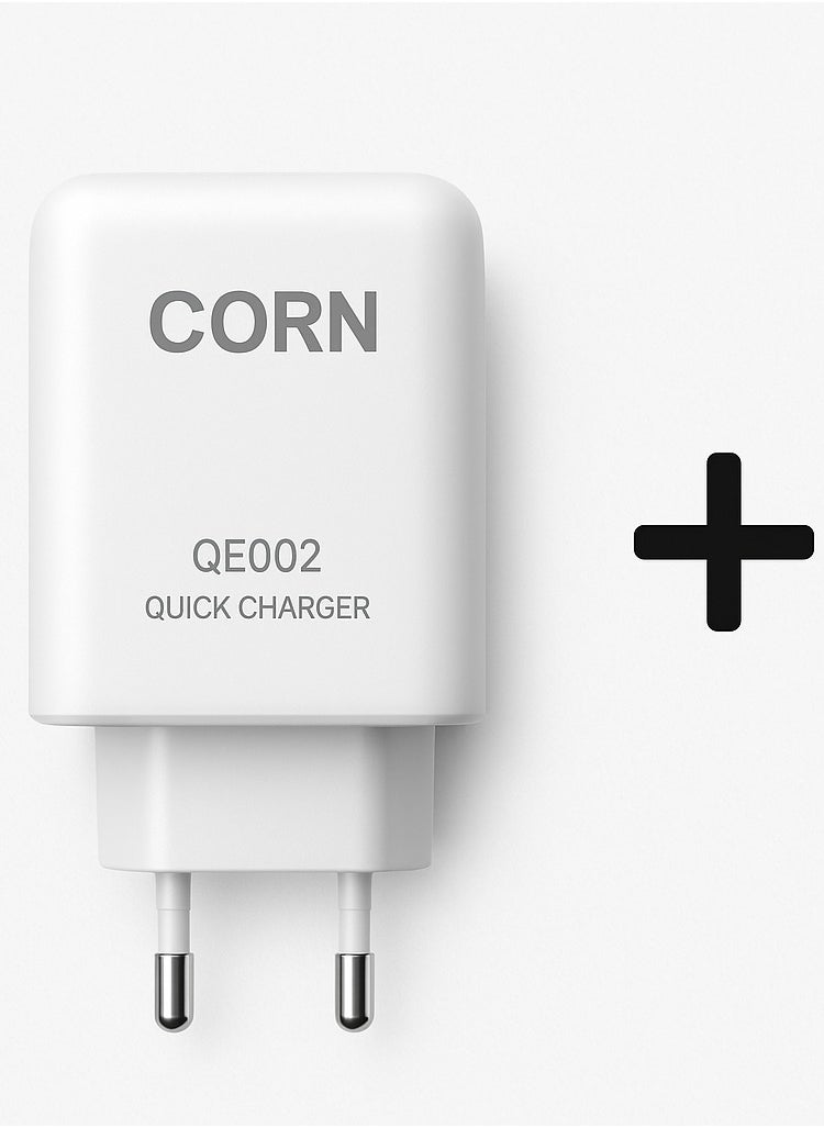 CORN CORN 18W Quick Charger + 2 Colorful Scented Cables (Type-C & Lightning) | Value Bundle  - Image 1