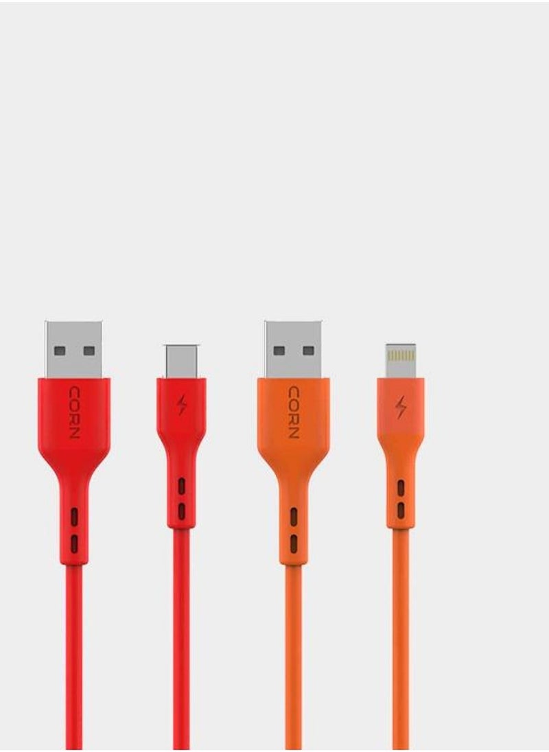 CORN CORN 18W Quick Charger + 2 Colorful Scented Cables (Type-C & Lightning) | Value Bundle  - Image 3