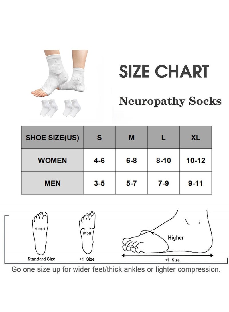 2 Pairs of Compression Socks for Neuropathy - Instant Relief from Pain, Swelling, and Numbness, Size L - Image 2