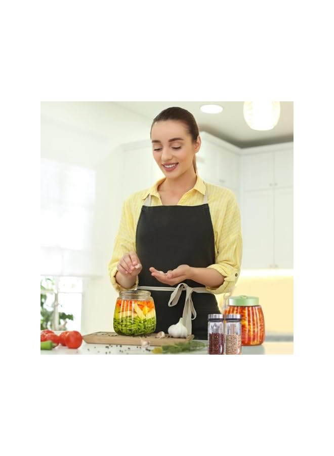 Green Tiger 1L Fermentation Jars Set - 2 Pack Kimchi Containers with Air Release Vents, Ideal for Fermenting Kimchi, Sauerkraut- Mason Jars with Lids for Home Fermentation - Image 5