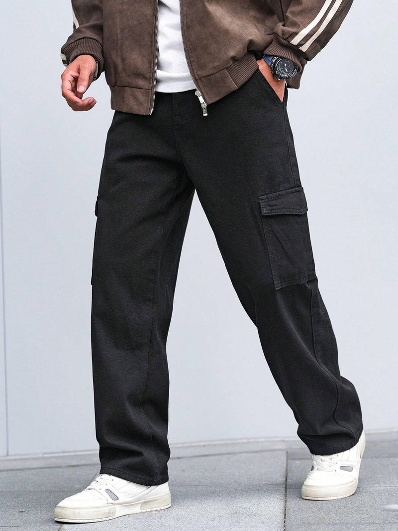 JVX Men Jeans || CargoJeans for Men || CARGOJEANS || Jeans for Man (NJJ-07) (in, Numeric, 30, Black) - Image 4