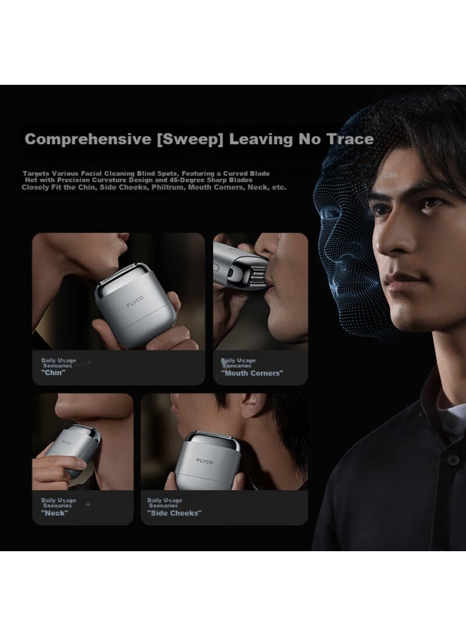 Flyco F8 Starry Silver Men's Electric Reciprocating Shaver Portable Birthday Gift For Boyfriend  New Year Limited Edition Recommended By Yibo - Image 2
