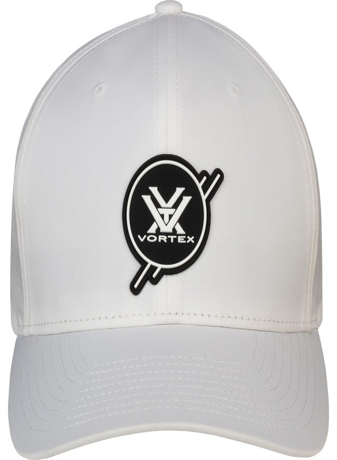 فورتكس قبعة غولف رجالية من Vortex Take Off Logo Patch (بيضاء) - Image 1