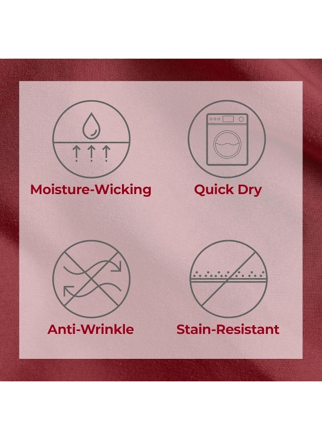 Mellanni Queen Sheets Set  4 PC Iconic Collection Bedding  Hotel Luxury Extra Soft Cooling Bed Sheets  Wrinkle Fade Stain Resistant Queen Brick Red - Image 2
