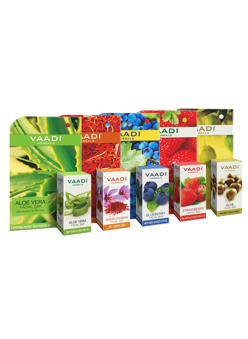 VAADI HERBALS - Vaadi Herbals Assorted Facial Bars 25g Pack of 5 - Image 1