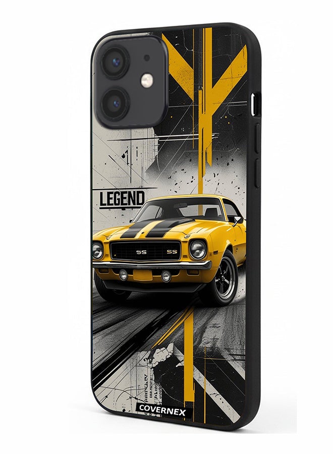 Covernex Apple iPhone 12 Mini Protective Case Cover Printed Featuring Legend Classic Muscle Car - Image 1