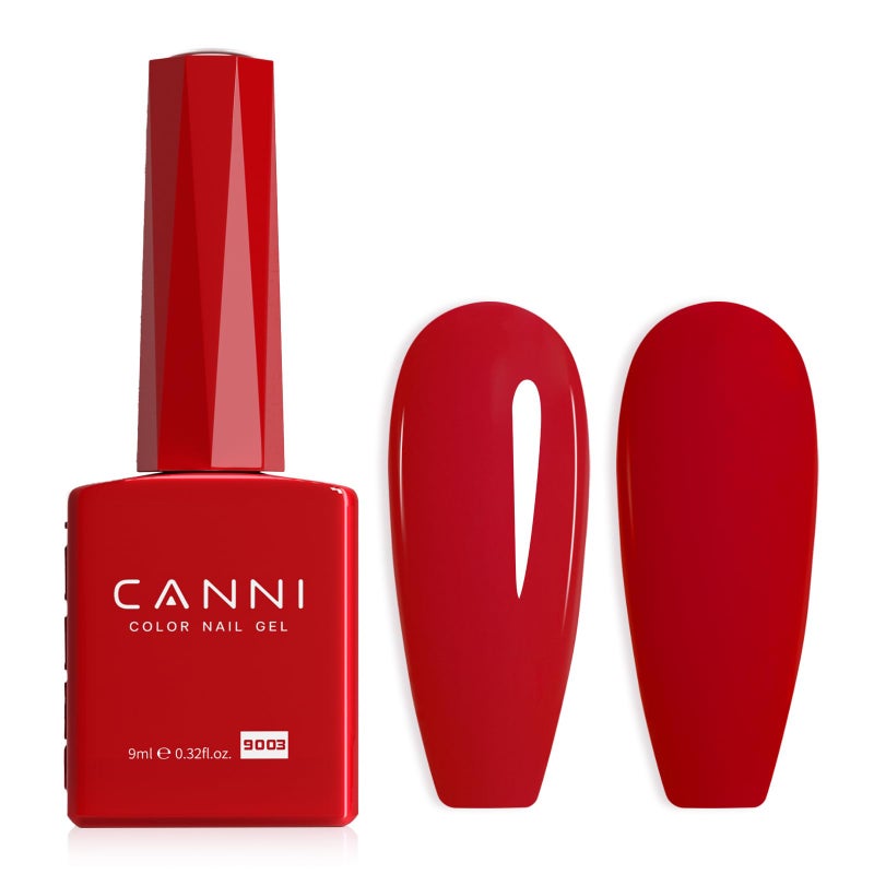 CANNI Red Gel Nail Polish - 1Pcs Bright Red Gel Polish High Gloss Soak Off U V Nail Manicure Salon DIY - Image 1