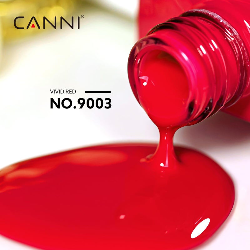 CANNI Red Gel Nail Polish - 1Pcs Bright Red Gel Polish High Gloss Soak Off U V Nail Manicure Salon DIY - Image 2
