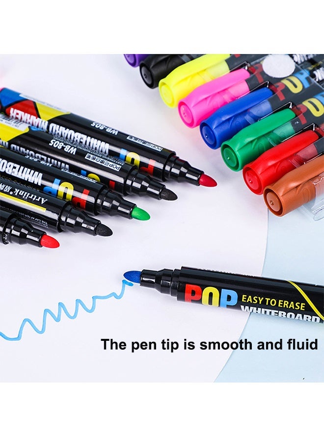Artriink 12 pcs Whiteboard Markers Set Multicolour - Image 5