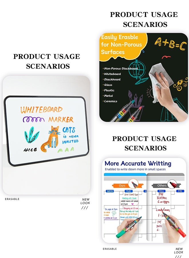 Artriink 12 pcs Whiteboard Markers Set Multicolour - Image 3