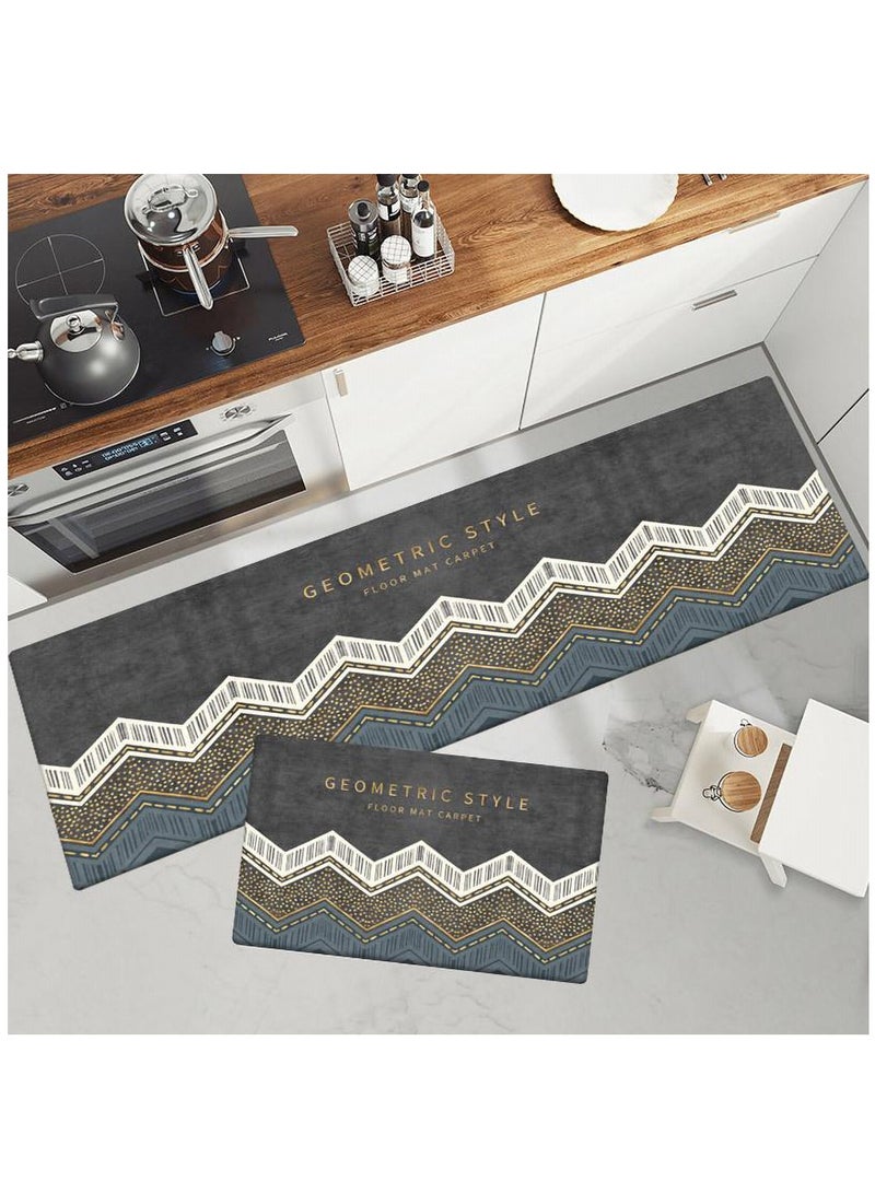 عربست قطعتان من سجادات أرضية المطبخ، سجادة غرفة الاستحمام فائقة الامتصاص، سجادة مطبخ قابلة للغسل، سجادة أرضية طين دياتوم مقاومة للانزلاق للمكتب، الغسيل، غرفة الاستحمام - Image 1
