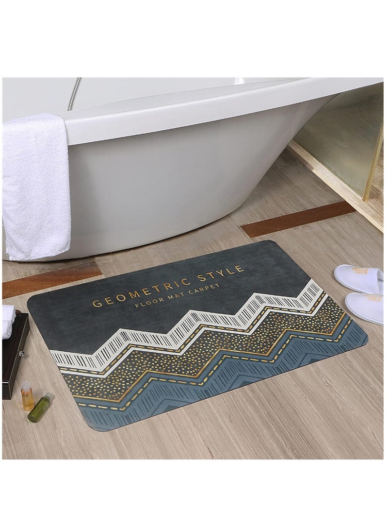 عربست قطعتان من سجادات أرضية المطبخ، سجادة غرفة الاستحمام فائقة الامتصاص، سجادة مطبخ قابلة للغسل، سجادة أرضية طين دياتوم مقاومة للانزلاق للمكتب، الغسيل، غرفة الاستحمام - Image 2