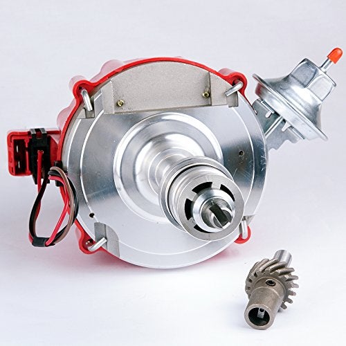 MAS Ignition HEI Red Cap Distributor with 65K Volt Coil SBF Ford Small Block 221 260 289 302 Compatible with Ford 300 E-100 F-150 Econoline Mustang Fairmont Replacement For 1030213 PE330U - Image 2