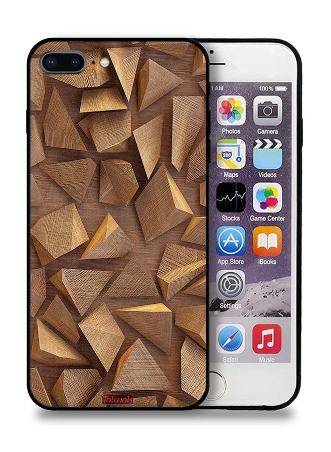 Tolwak Apple iPhone 7 Plus Protective Case Wood Pieces Art - Image 1