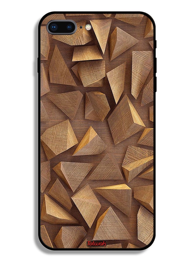 Tolwak Apple iPhone 7 Plus Protective Case Wood Pieces Art - Image 2