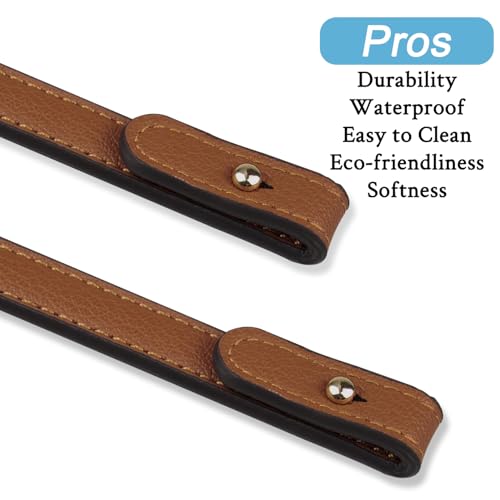 SOPROM 2 Pcs Replacement Straps for Michael Kors Purse with Handbag(Color:Brown) - Image 4